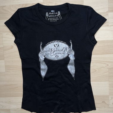 Schwarzes T-Shirt mit Print