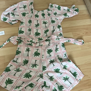 -Set mit Palmenprint