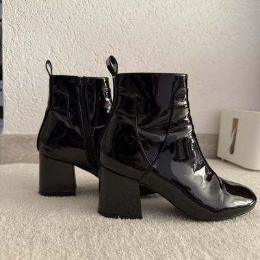 Black Patent Booties Even&Odd