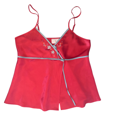 Top Camisole in Raso Rosso