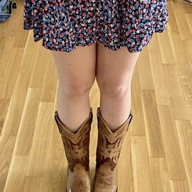 Bottes de cowboy, cuir véritable