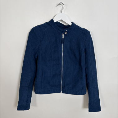Giacca azzurra con zip