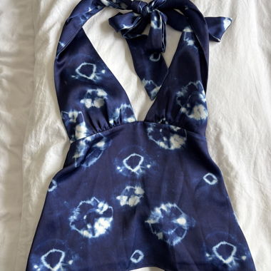 Top Batik Neckholder rückenfrei Boho Schösschen