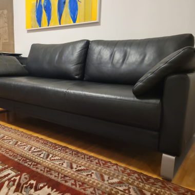 Leder-Polstergruppe Sofa Vida 