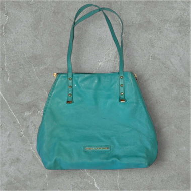 victorias secret leather bag in light blue