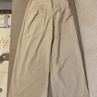 Cream suit pants