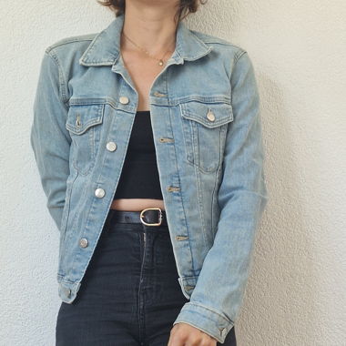 Veste en denim ajustée 