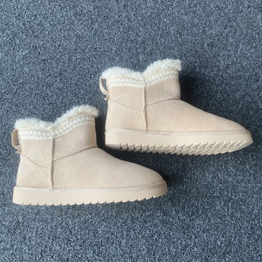 Beige Winter Ankle Boots