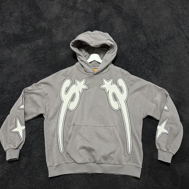 Snipes hoodie gris avec étoiles, taille L