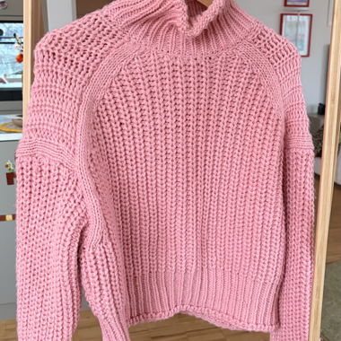 Chunky Pink Knit Sweater 