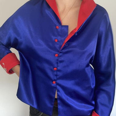 Giacca kimono cinese con ricami in seta
