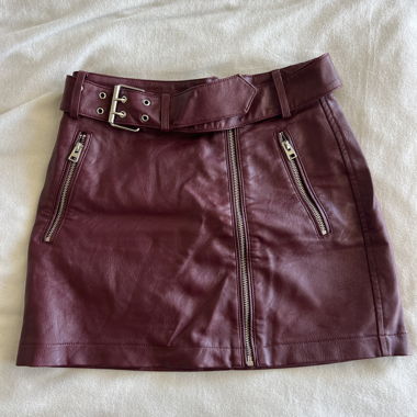 Fake Leder Minirock
