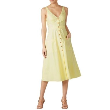Vestito estivo giallo con bottoni 