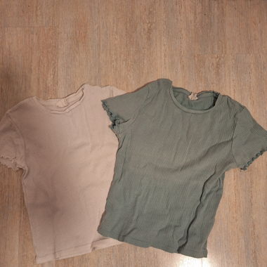 2er Set t-shirts gün und weiss