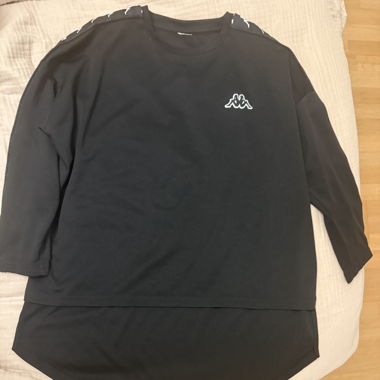 Felpa oversize Kappa nera S/M