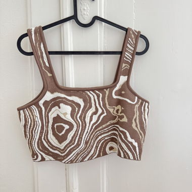 Crop top brun