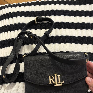 Lauren Ralph Lauren schwarze Umhängetasche