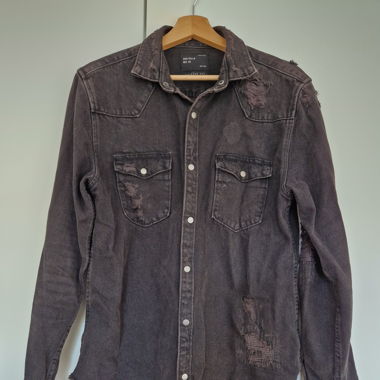 Jeans-Jacke von Zara Men im Destroyed Look