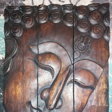 Holzschnitzerei Buddah Bild