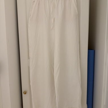 Pantalon en lin blanc