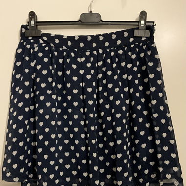 Gonna blu navy con cuori