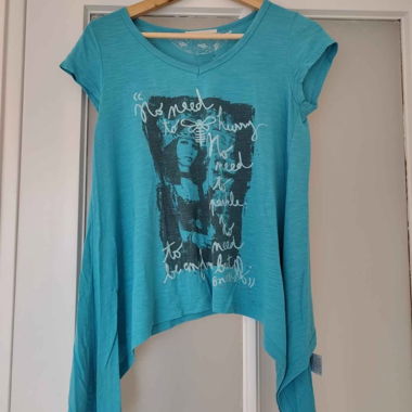 T-shirt turquoise  femme taille unique 