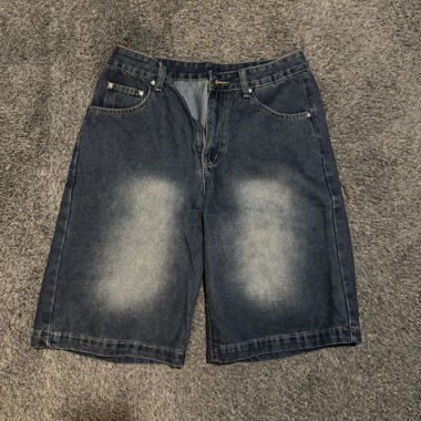 Jeans-Shorts mit Used-Look