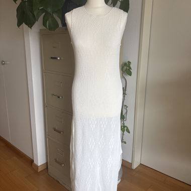 Abito maxi smanicato in maglia bianco - Arnhem