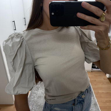Beiges T-Shirt - Grösse S