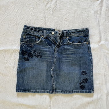 Y2K-Jeansrock aus Denim