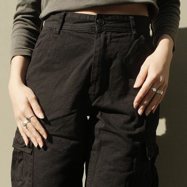 Black cargo pants