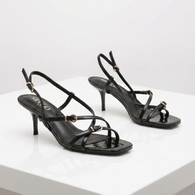 Schwarze High Heels Sandalen