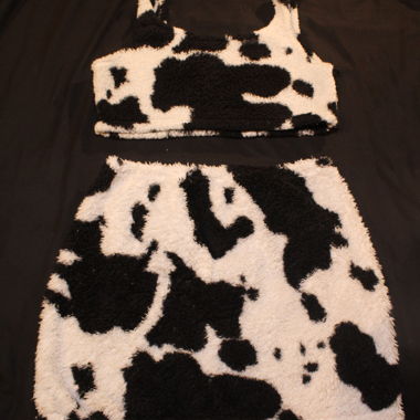 Ensemble deux pièces à imprimé vache