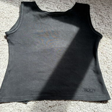 Tank top in Schwarz mit Offenem Rücken