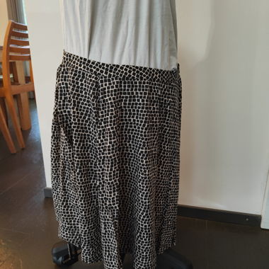 Black-and-White Pattern Skirt
