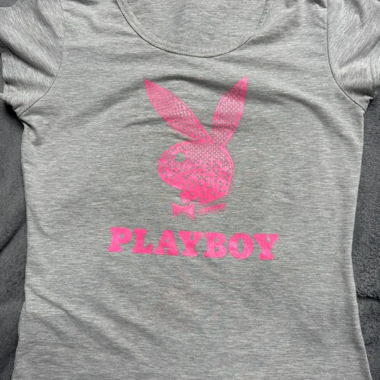 Y2K Playboy T-Shirt grey 