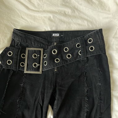 Belted Flare Jeans