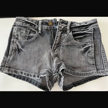 Short en jean gris