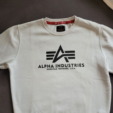 Swaetshirt, Alpha Industries, Size S, White