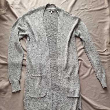 Long manteau en tricot