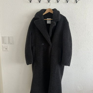 Cappotto Teddy nero Bershka