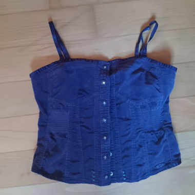 Street One blue corset top