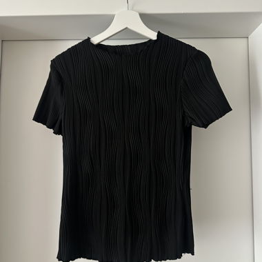 Black Pleated Shirt