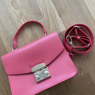 Furla pinke/korall Leder-Handtasche