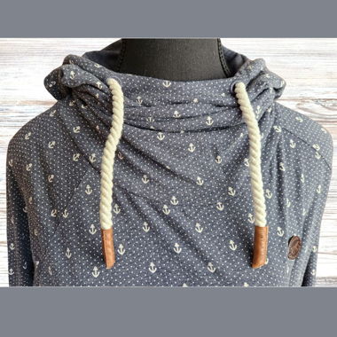 Naketano Shirt mit Drawstrings und Anker-Print