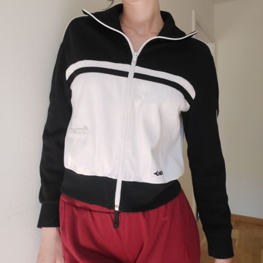 Black and white sport jacket