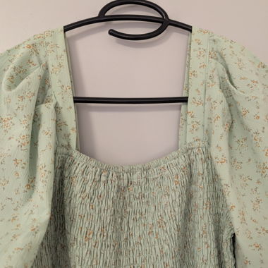 Mint Green Floral Maxi Dress