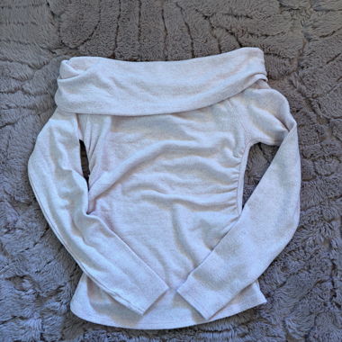 AMISU boat-neck sweater pink XS