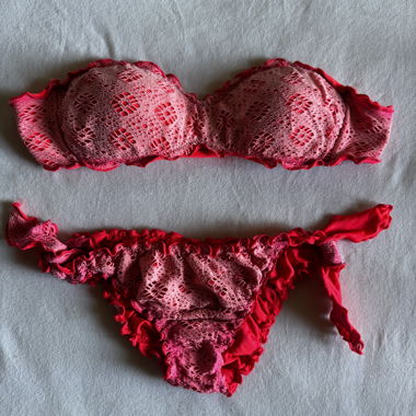 Calzedonia - Coral Pink Bandeau Bikini