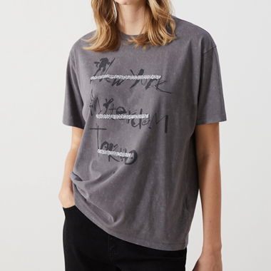 Zara Graphic T-shirt "Likable Unlikely Hood" 